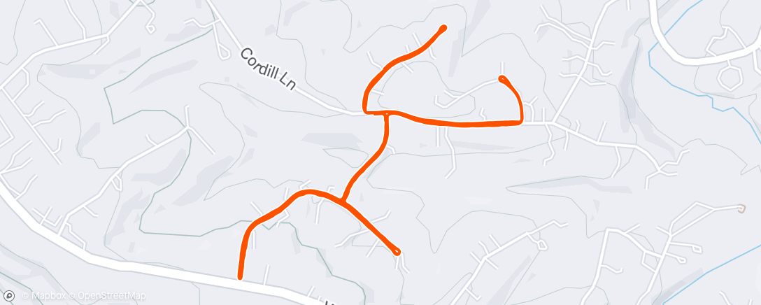 Map of the activity, Morning Run