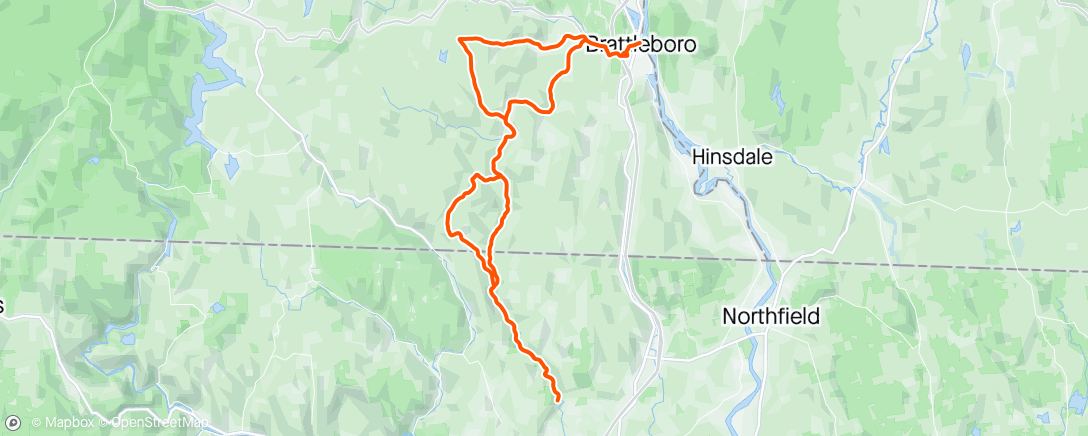 Map of the activity, On weekends we ride gravel
