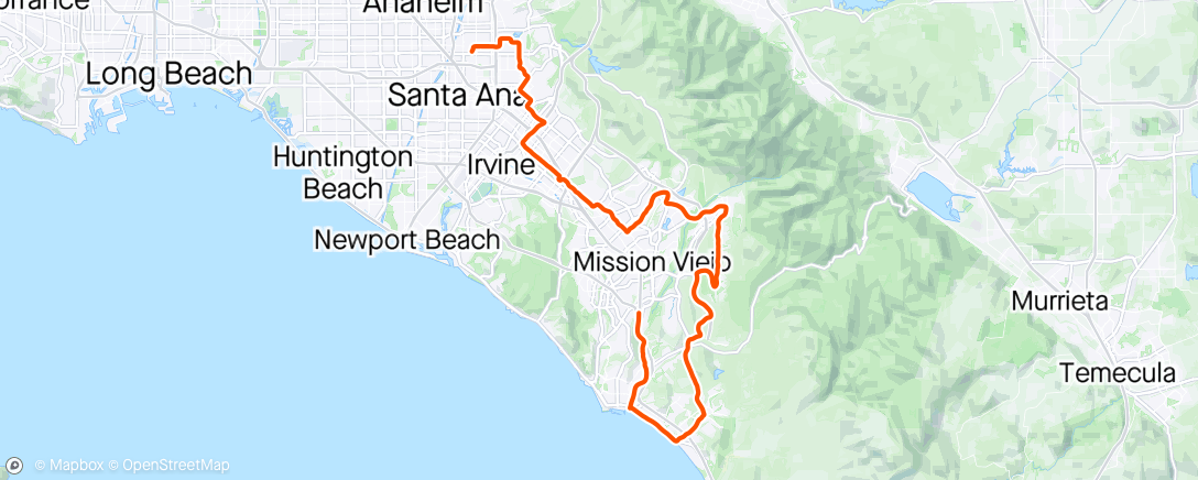 Map of the activity, Orange-Coto de Caza-San Clemente-Laguna Niguel