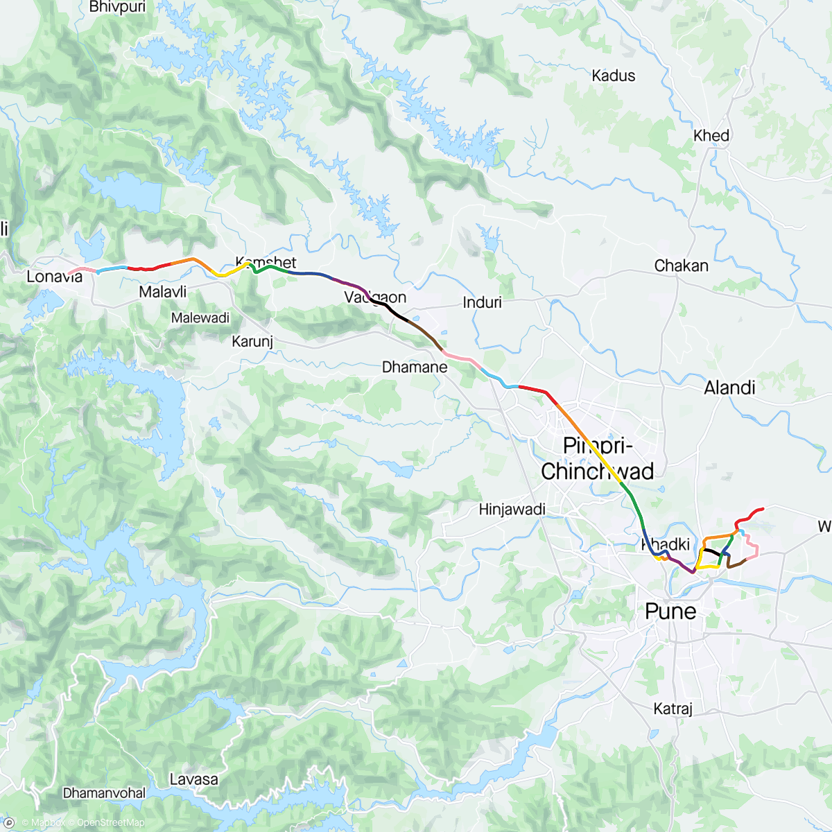 Map of the activity, Morning Century 💯 Ride to Lonavala