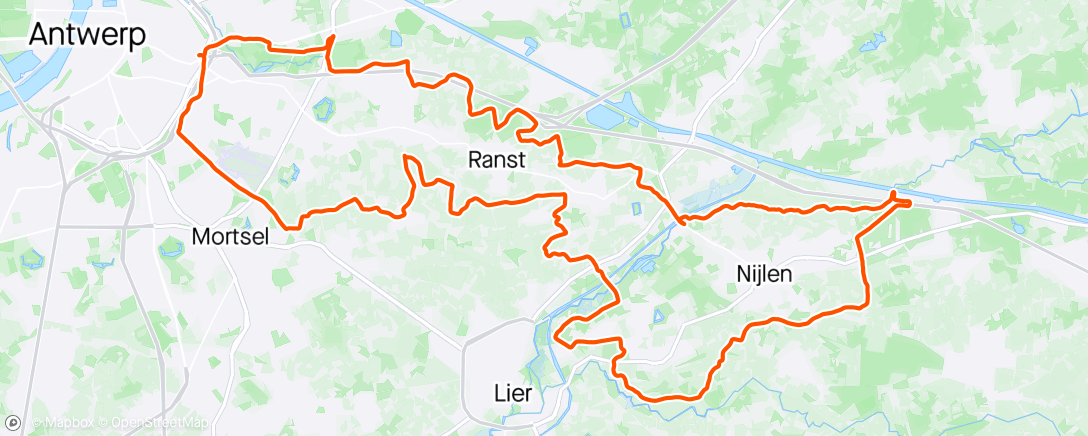 Map of the activity, Bike Leon rit: omsingeling van Nijlen in solo