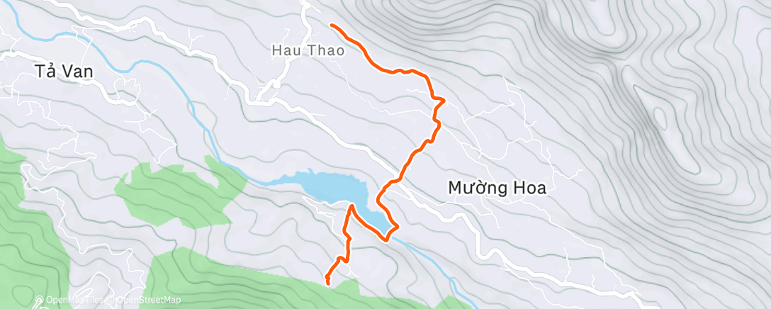 Map of the activity, Afternoon Walk