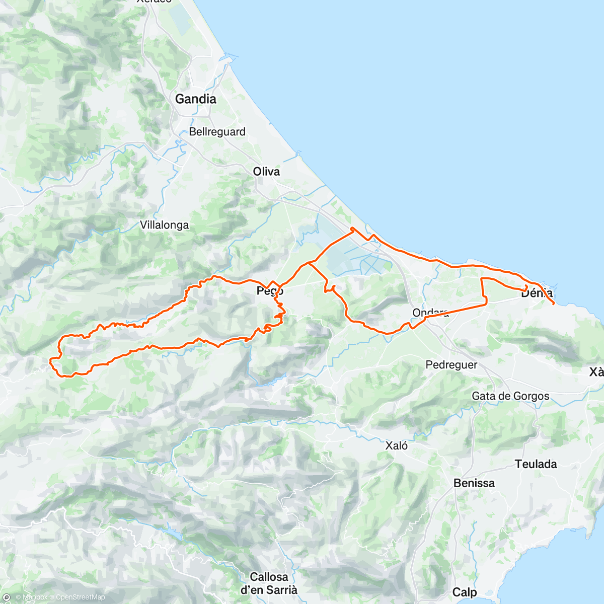 Map of the activity, MDV Denia Day 3
