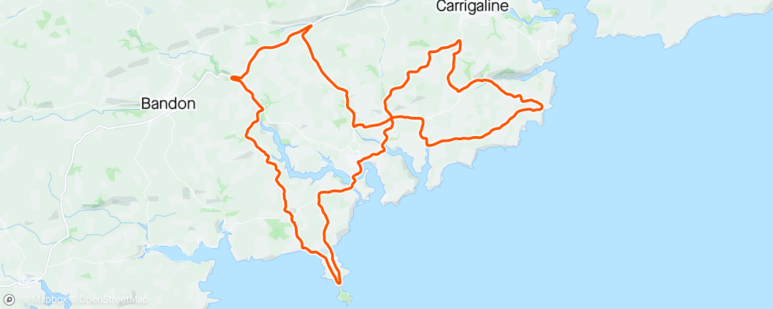 Map of the activity, Tour de South Coast
