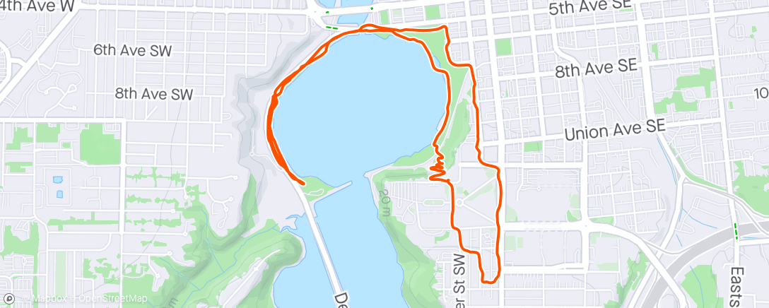 Map of the activity, 5 mile group