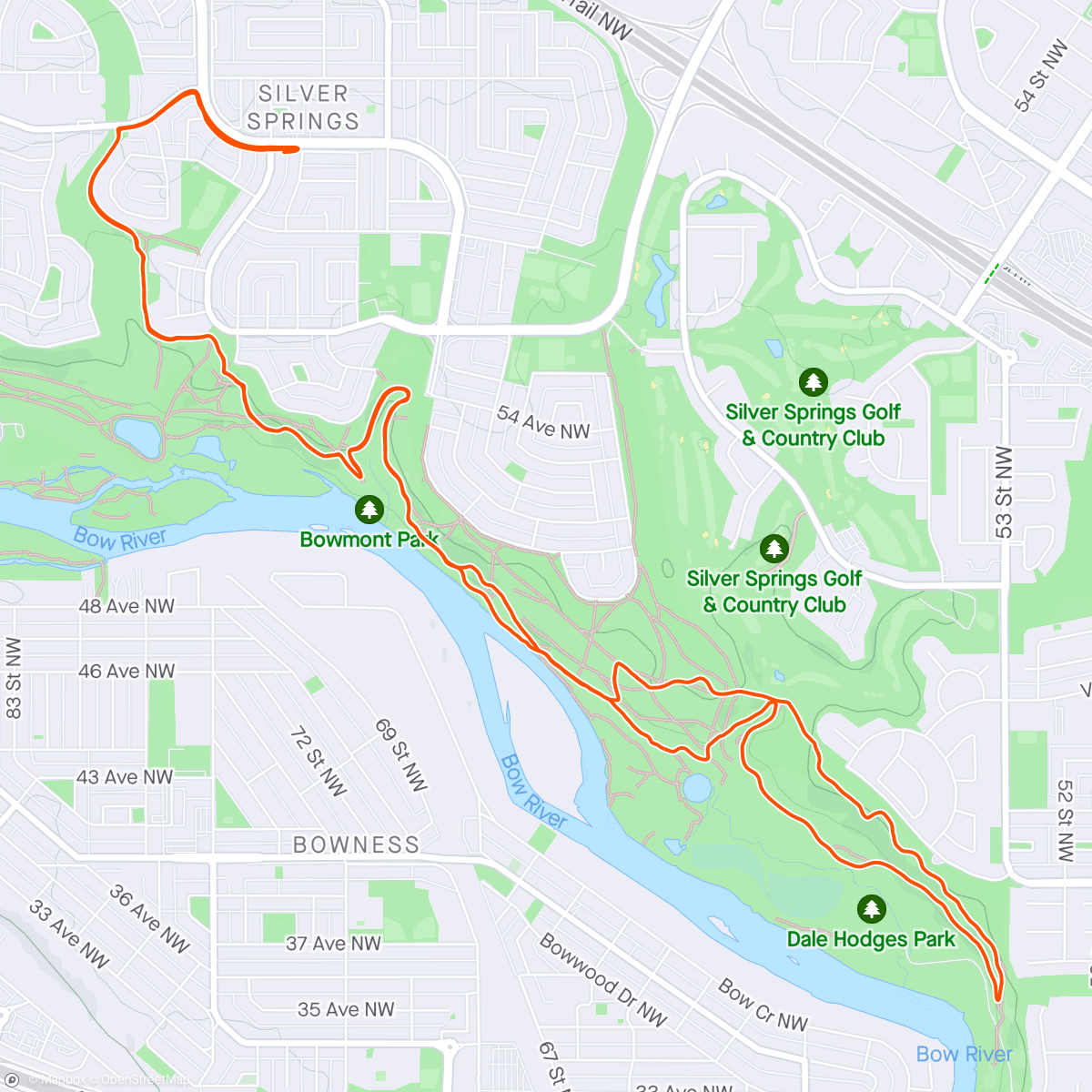 Map of the activity, Lunch Trail Ride