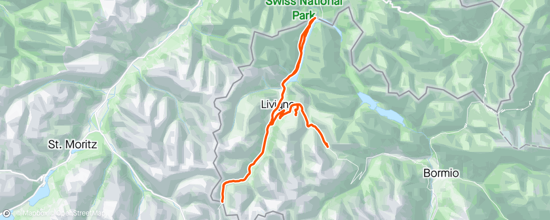 Map of the activity, Livigno D12