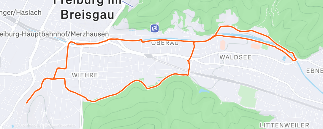 Map of the activity, Mittagslauf