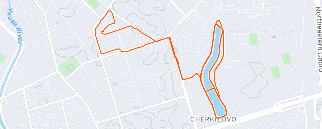 Map of the activity, Утренний забег