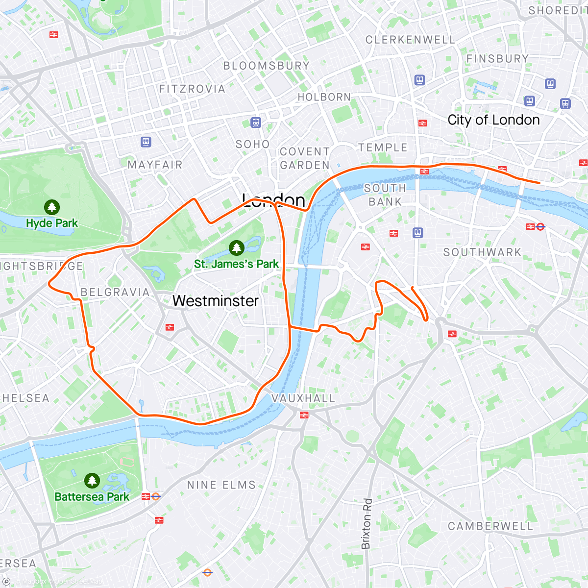 Map of the activity, Zwift - Mishmash in London