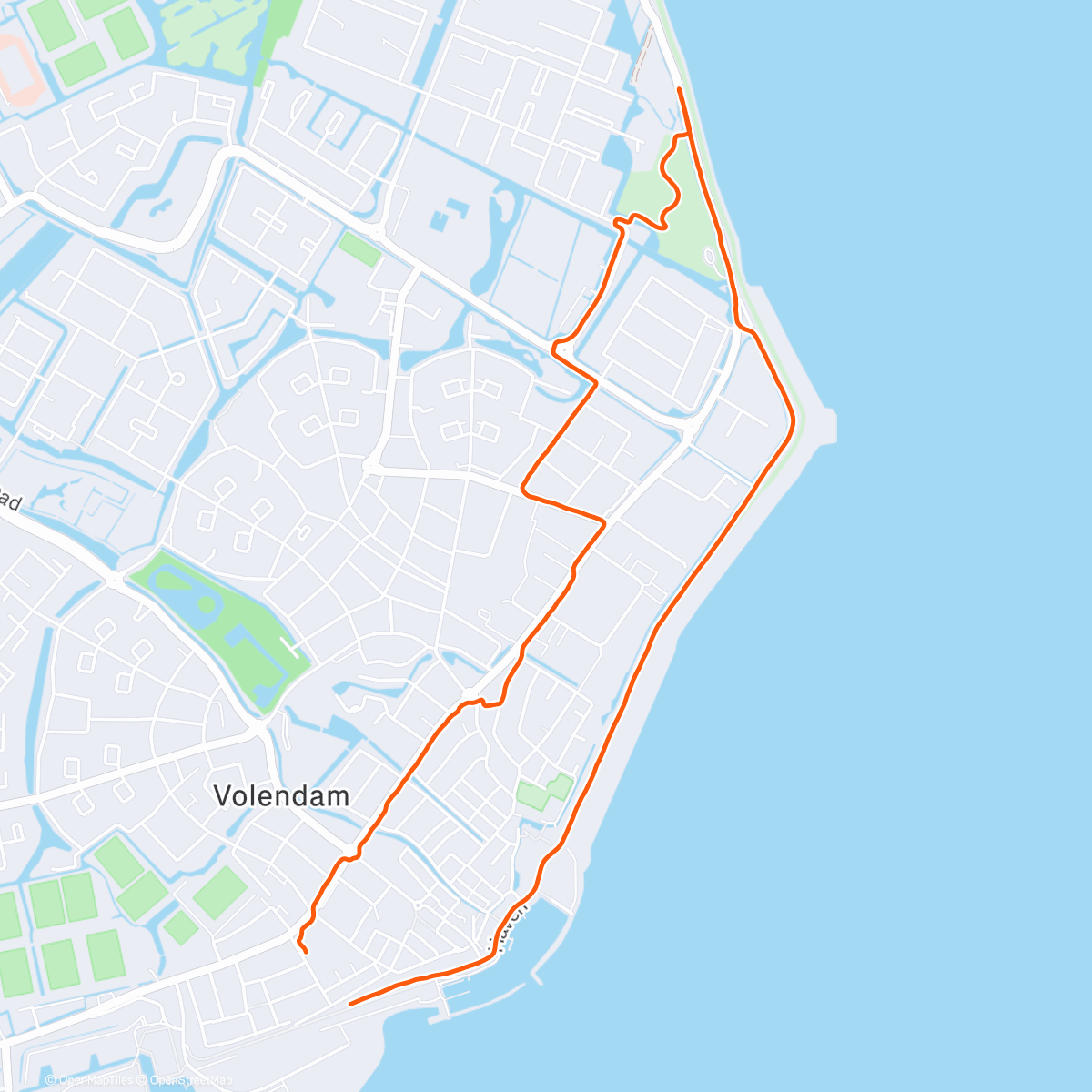 Map of the activity, Morning Run
