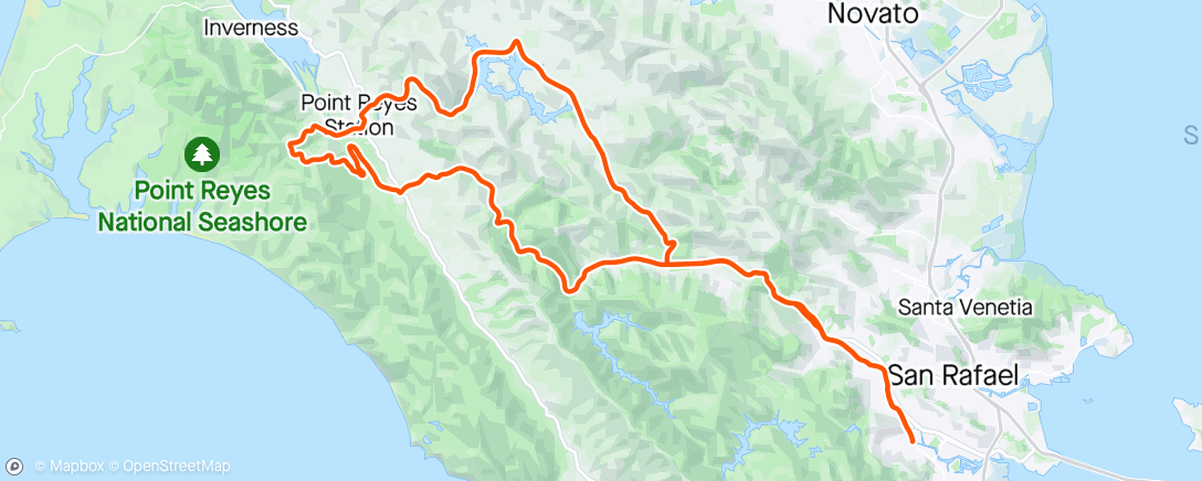 Map of the activity, Point Reyes + Half Limantour