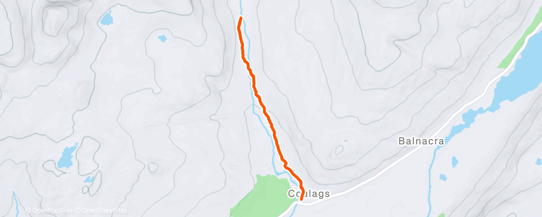 Map of the activity, Afternoon Hike