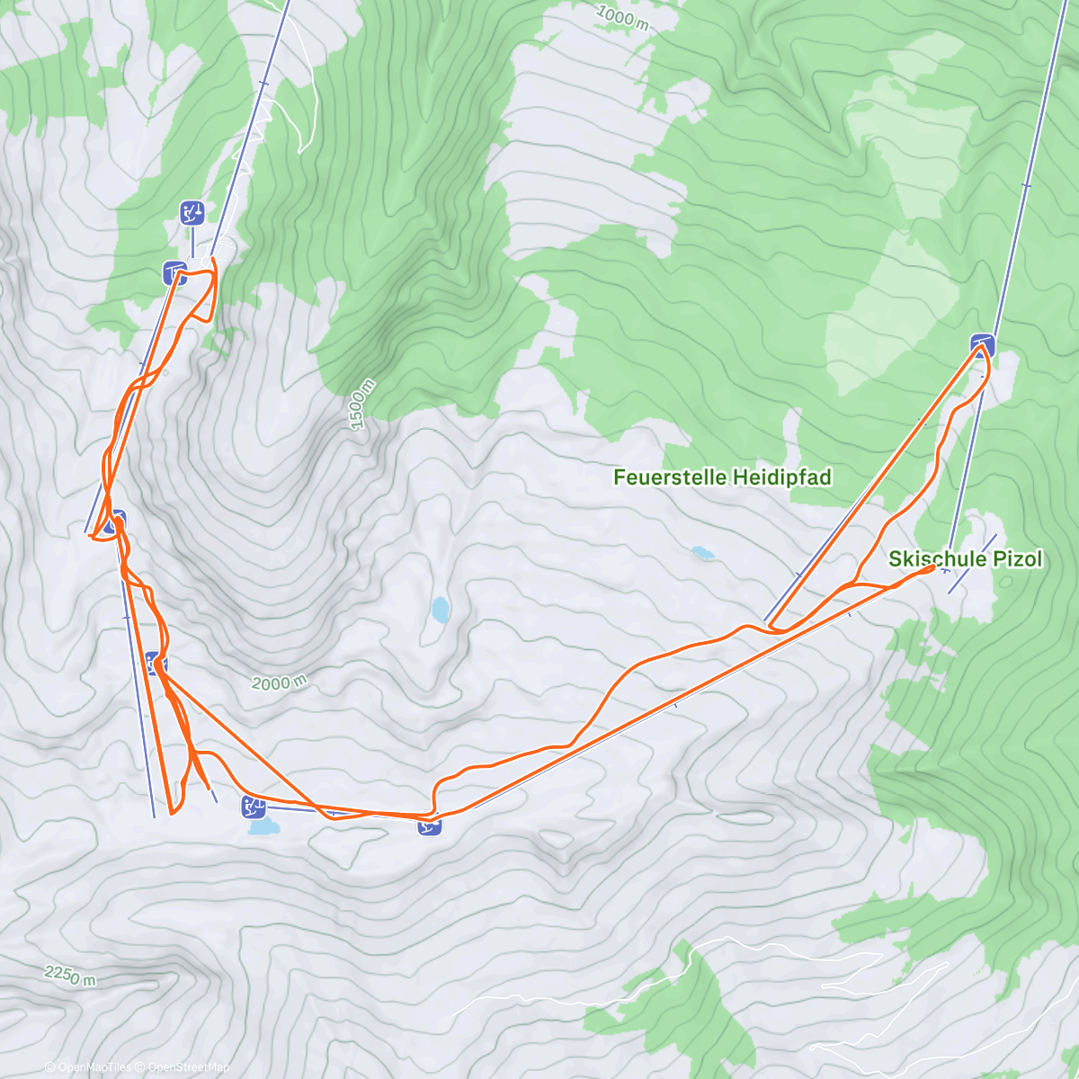 Карта физической активности (Pizol)