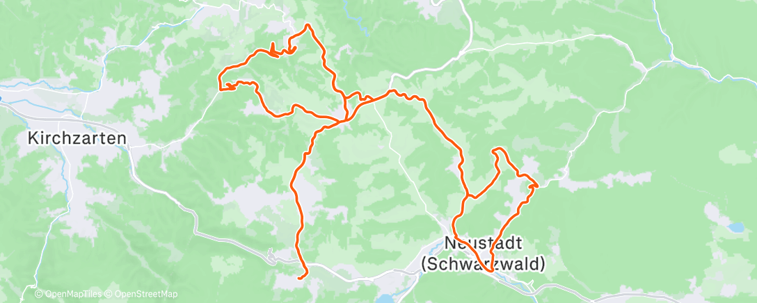 Map of the activity, Road ride