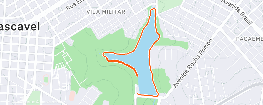 Map of the activity, Corrida da tarde