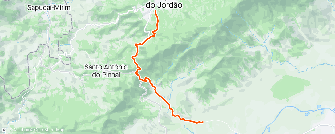 Map of the activity, Caminho da Fé à pé - Dia 11