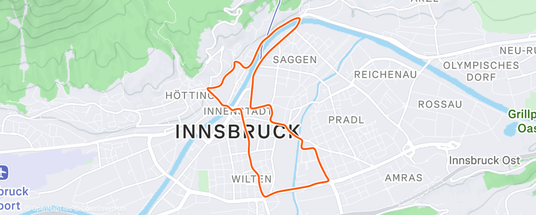 Mapa de la actividad, Zwift - Innsbruckring in Innsbruck