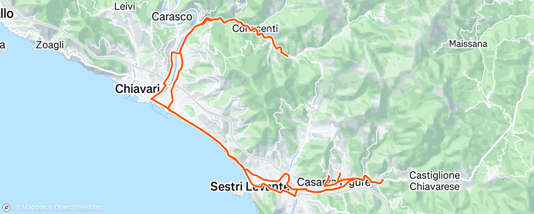 Map of the activity, Afternoon Ride