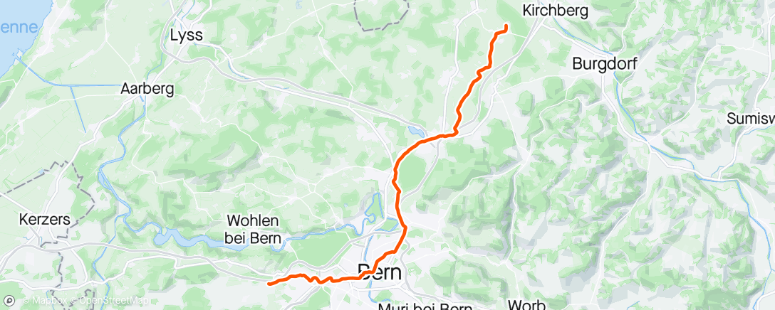 Map of the activity, B2W mit 2xStop to Work 🥳
