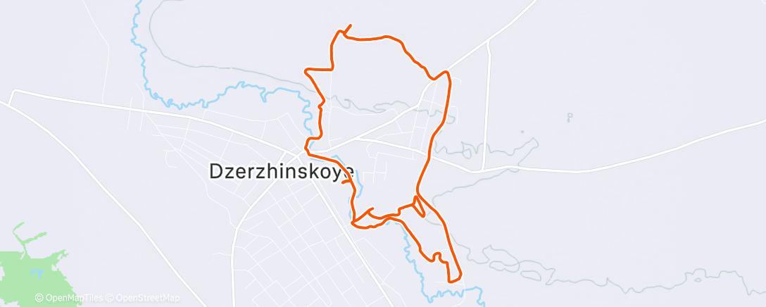 Map of the activity, Утренний забег