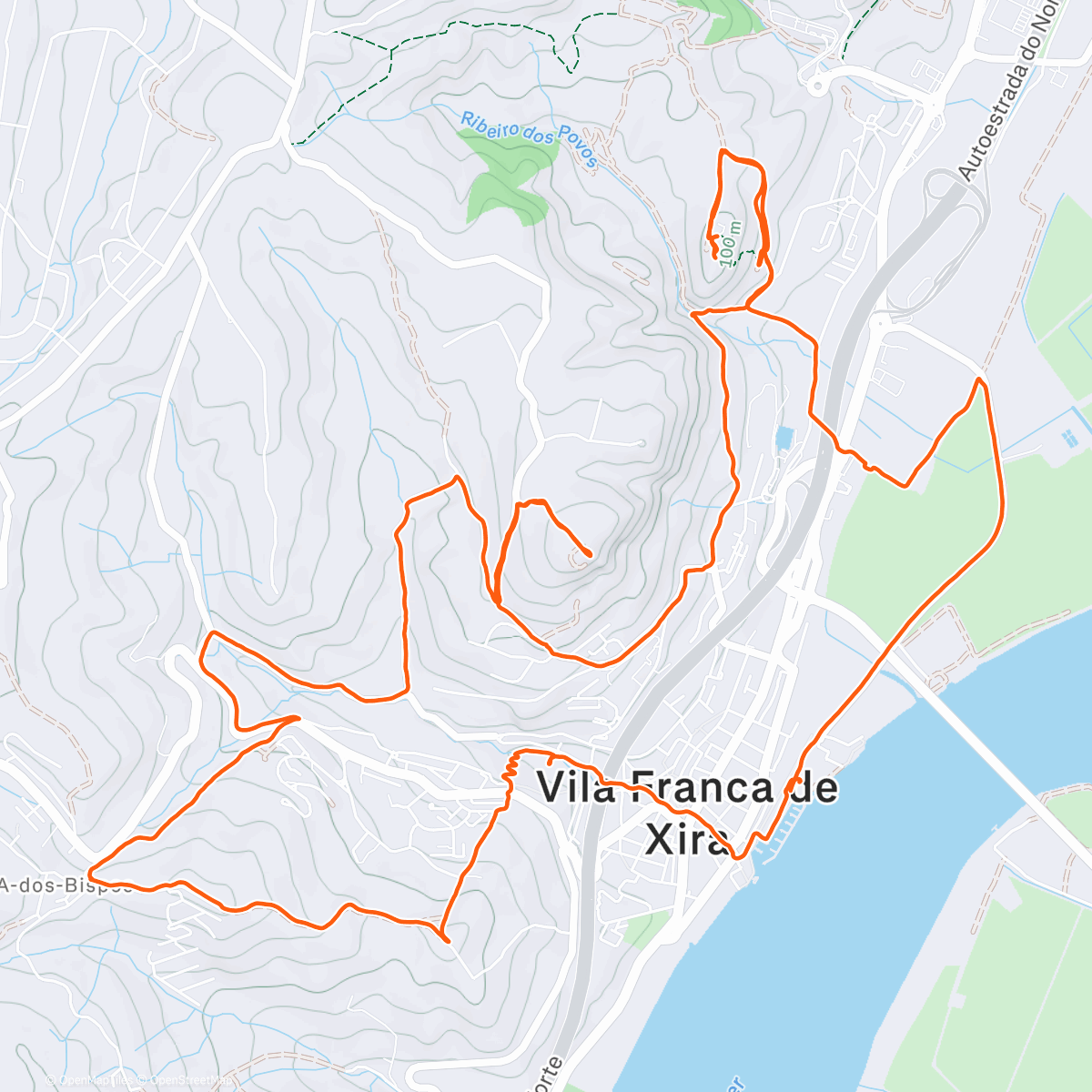 Map of the activity, Desafio Monte Gordo AUR