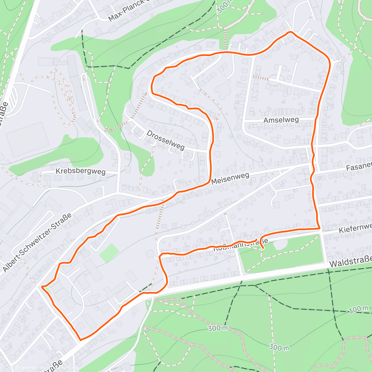 Map of the activity, Bewegungsründchen