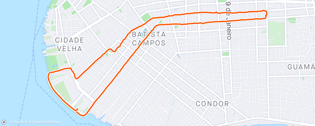 Map of the activity, Corrida do cooperação
