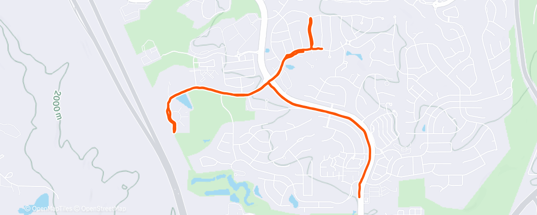 Map of the activity, Lunch Run