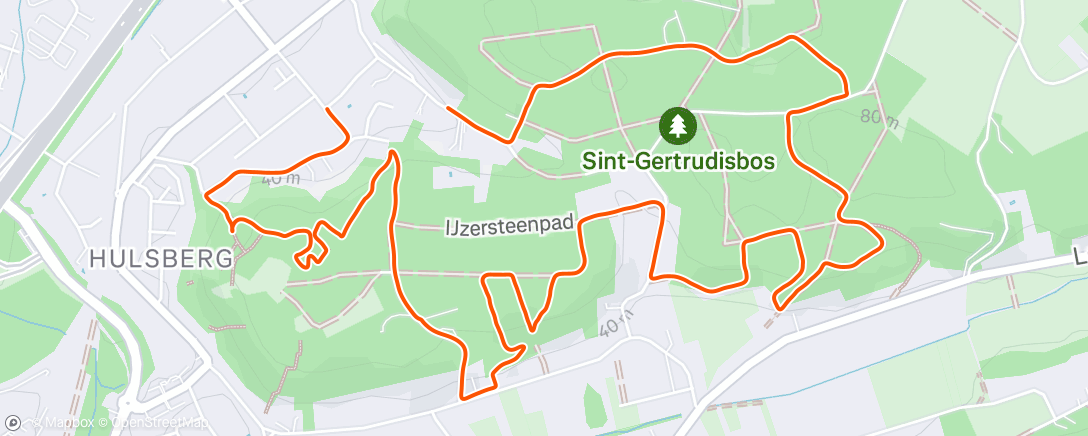 Map of the activity, Lunch Run