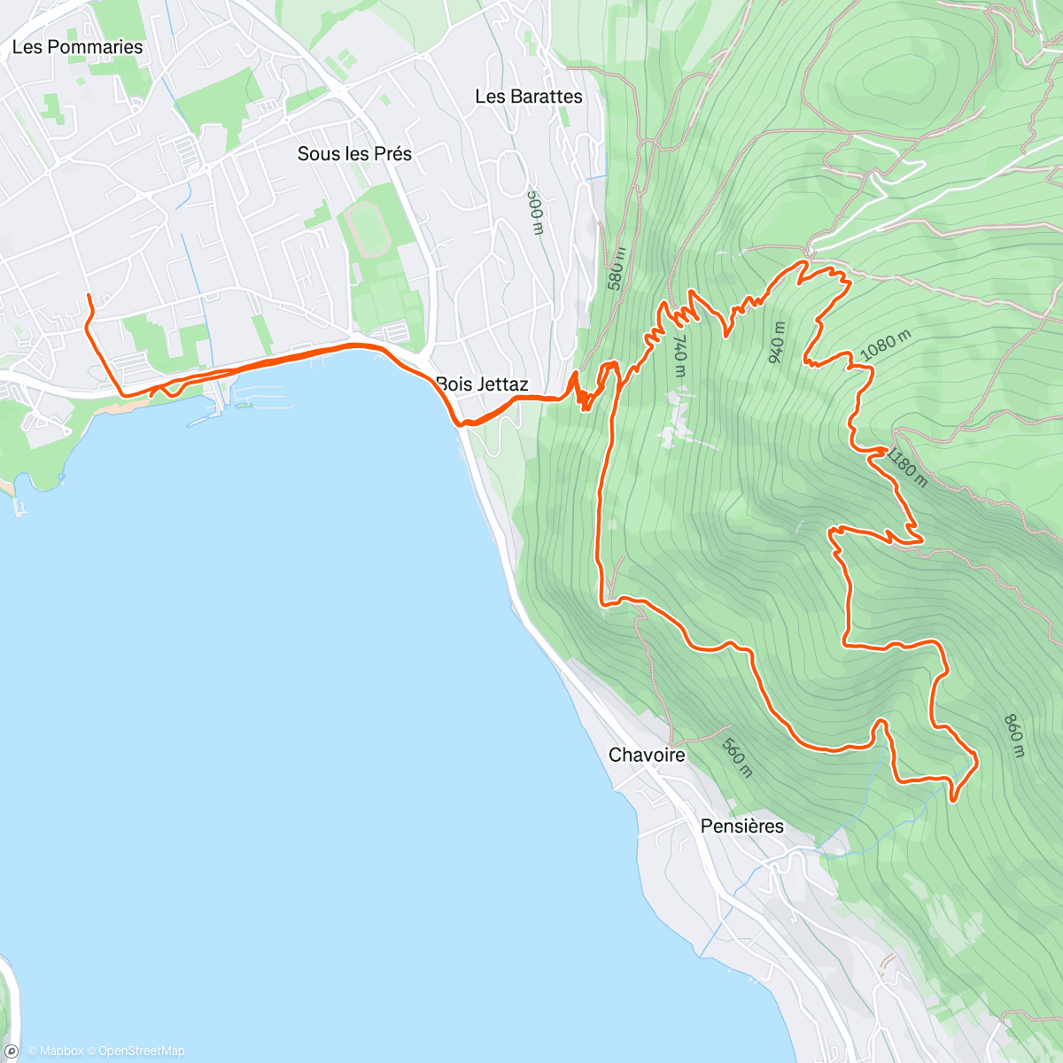 Map of the activity, Boucle col des sauts 😍