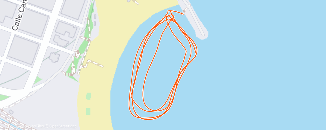 Map of the activity, Morning Swim
