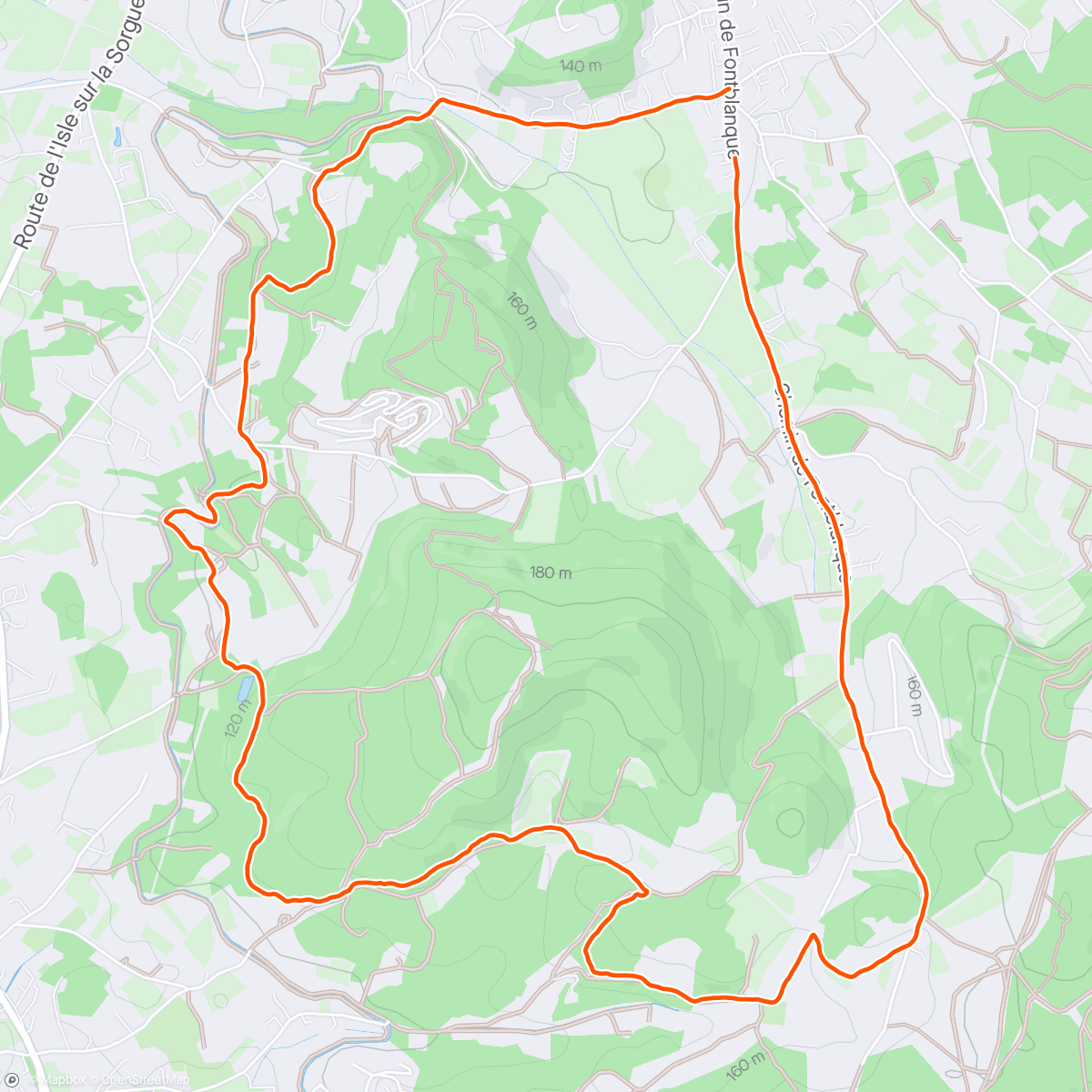 Mapa da atividade, Trail venté