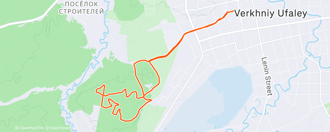 Map of the activity, Полуденный забег