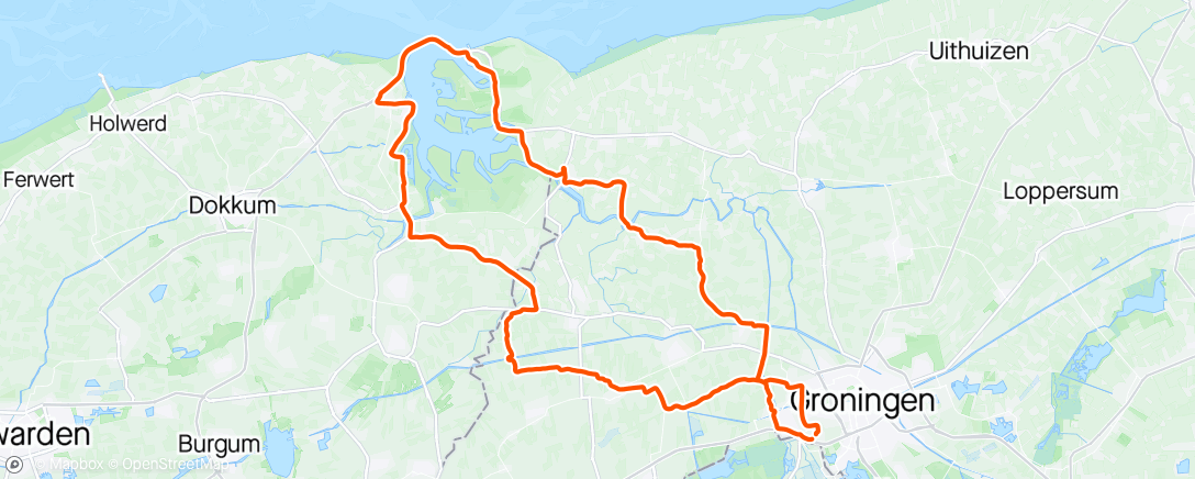 Map of the activity, Rondje Lauwersoog