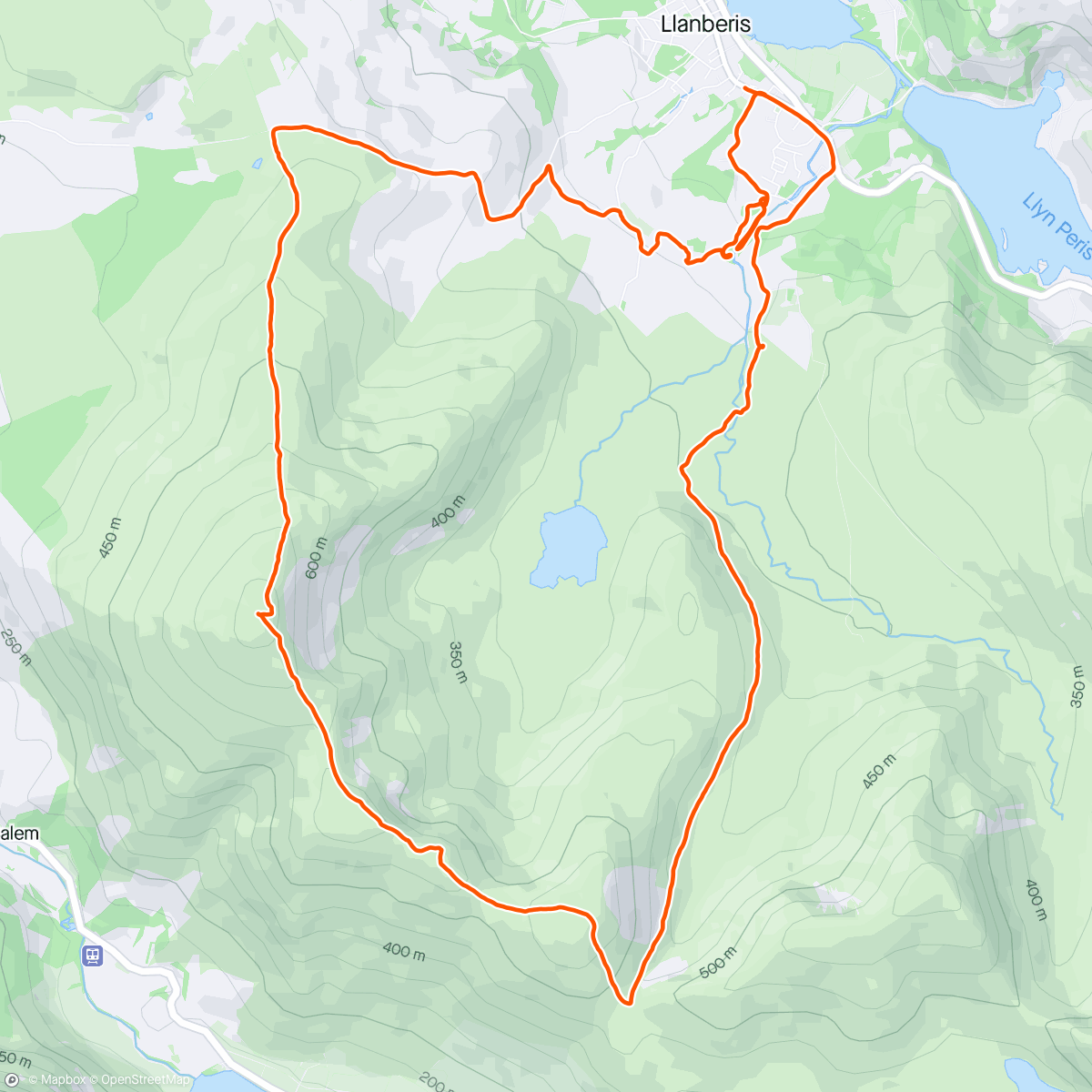 Mapa de la actividad (Hike around the lovely Moel Eilio 🏴󠁧󠁢󠁷󠁬󠁳󠁿)