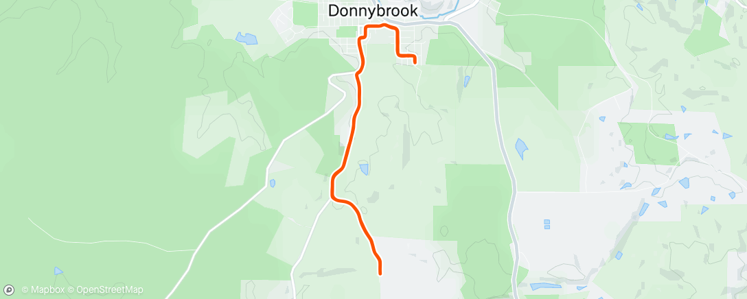 Map of the activity, Afternoon Run