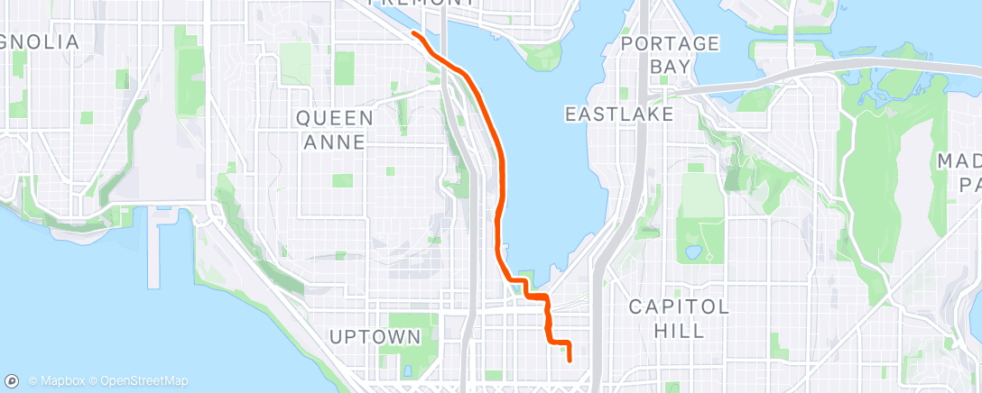 Map of the activity, Afternoon Run