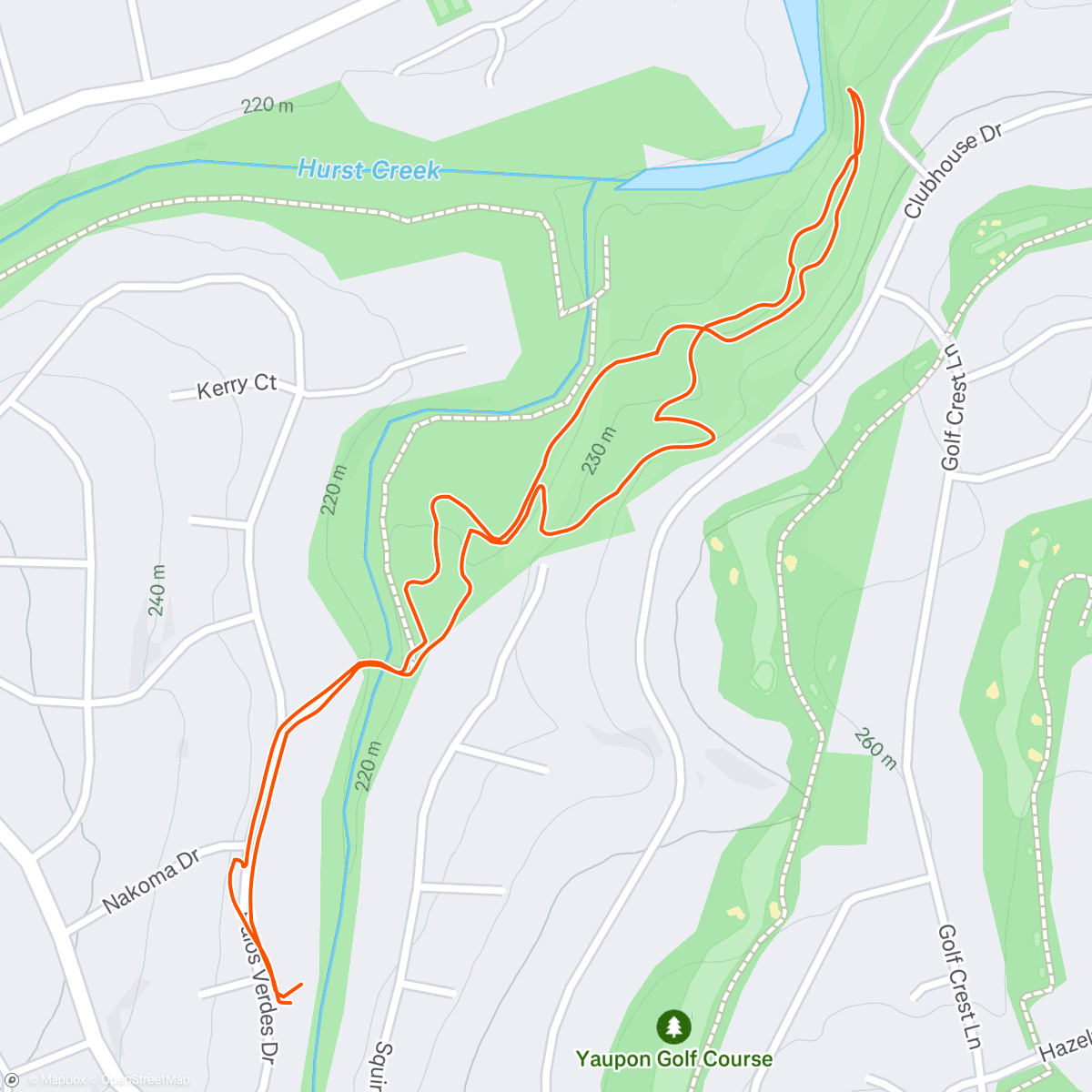 Map of the activity, Rucking Workout