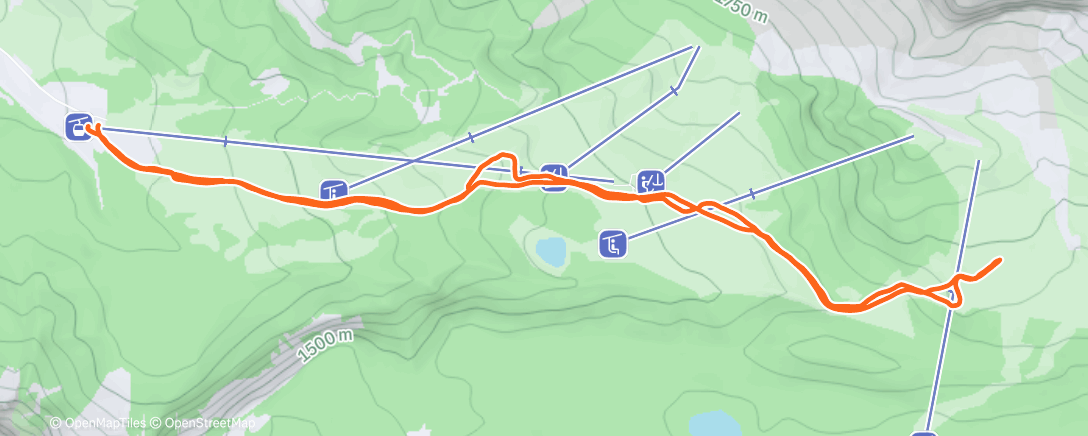 Карта физической активности (Lunch Backcountry Ski)