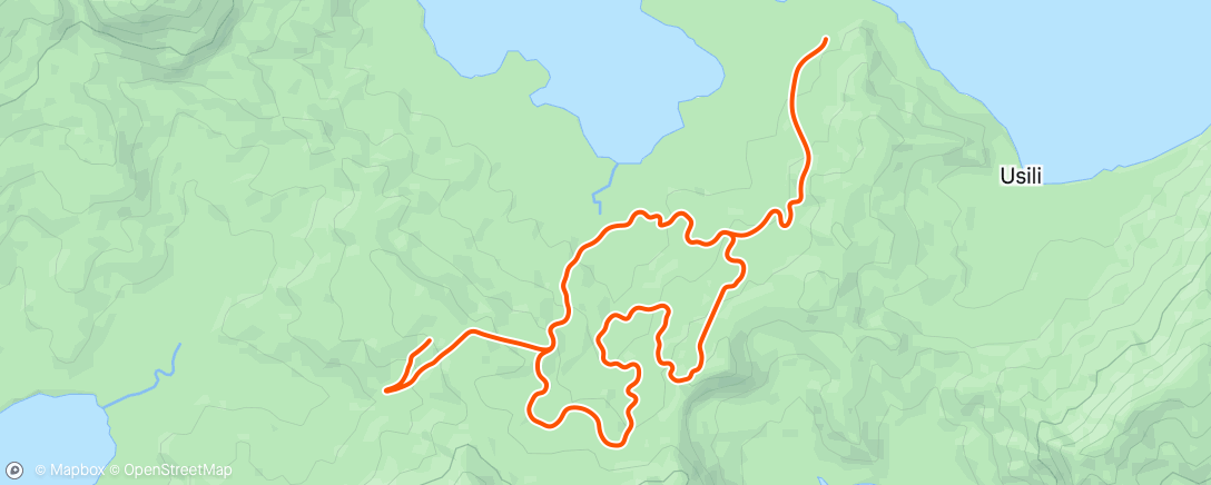Map of the activity, Recovery trail