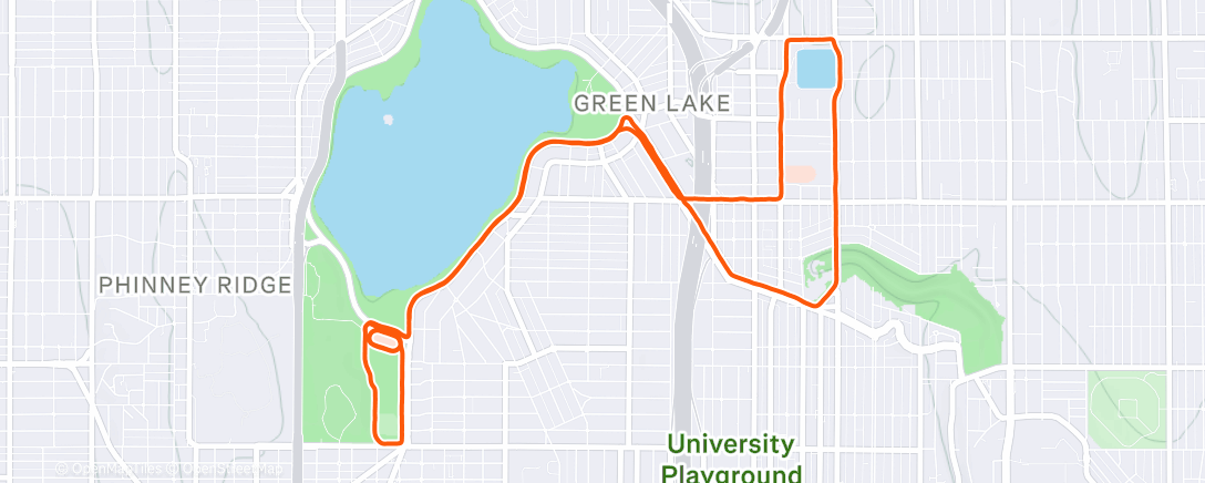 Map of the activity, Afternoon Run