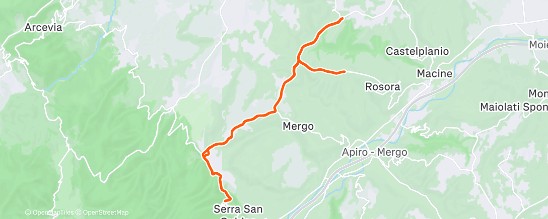 Map of the activity, Ciclismo all’ora di pranzo