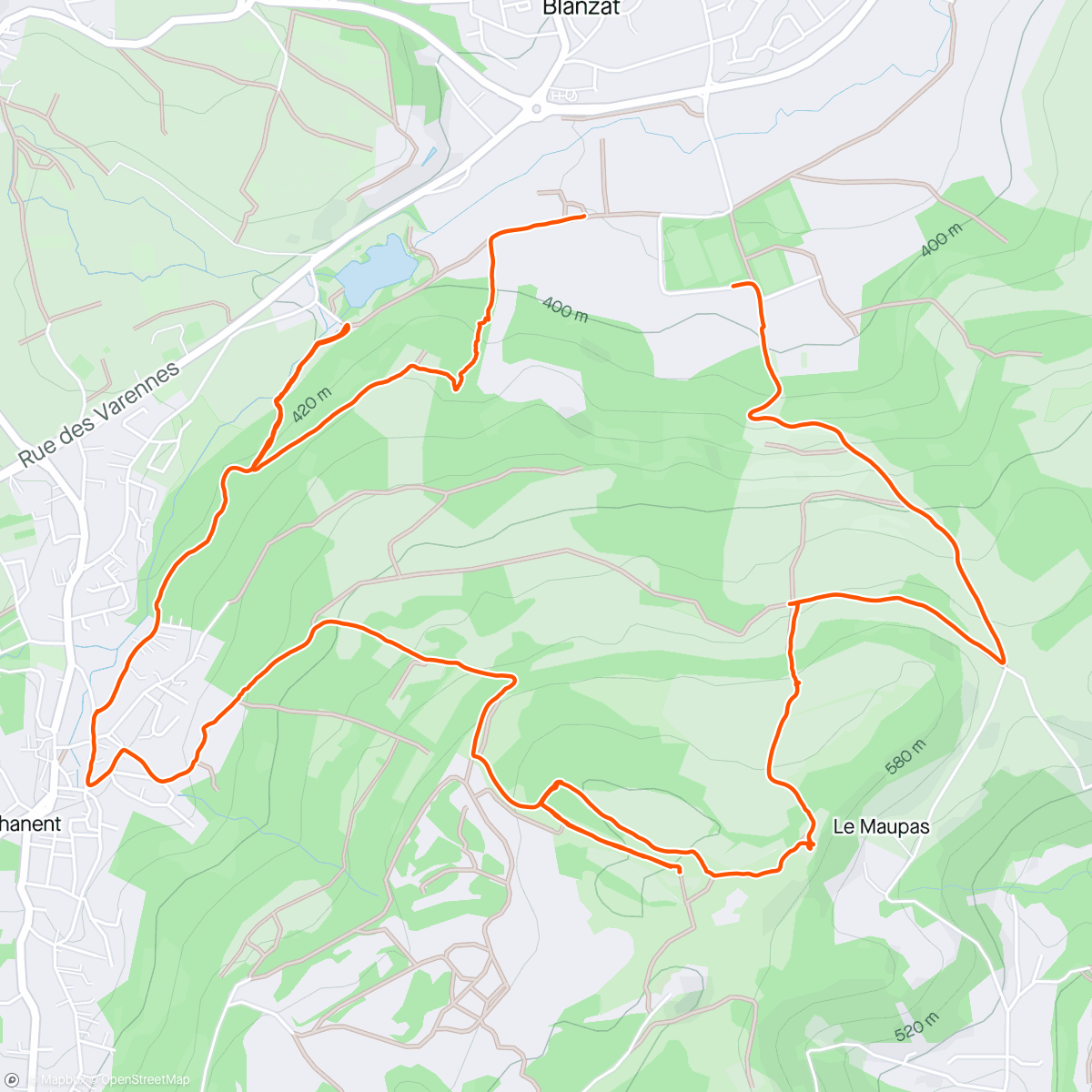 Map of the activity, Course+ marche 10 km