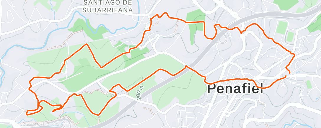 Map of the activity, Trail Convivio Beijó Menino