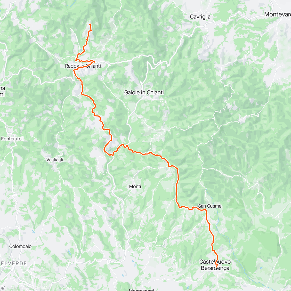 Map of the activity, ROUVY - PEDALITALY Chianti - Tuscany - Italy