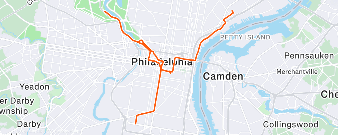 Map of the activity, Afternoon Ride