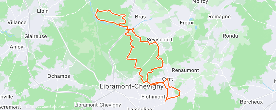 Mapa de la actividad (Vtt - la première de l’année)