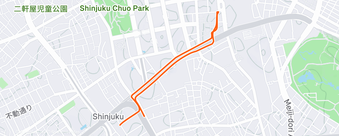 Map of the activity, Evening Ride