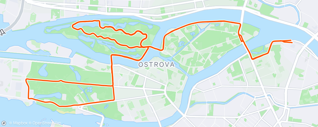 Map of the activity, Утренний забег